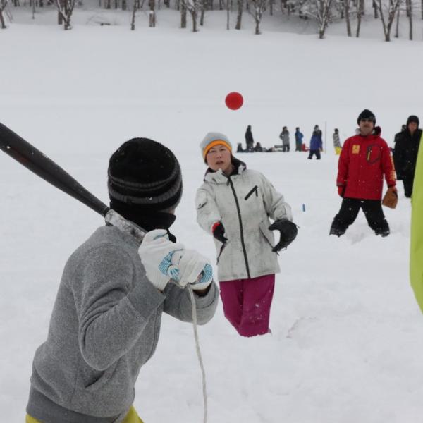 雪中ソフトボール大会